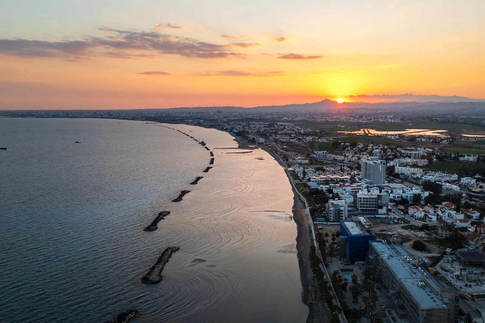Limassol auf Zypern bei Sonnenuntergang