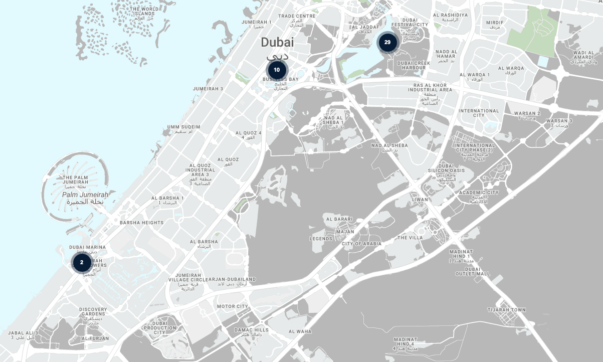 dubai map rectangle