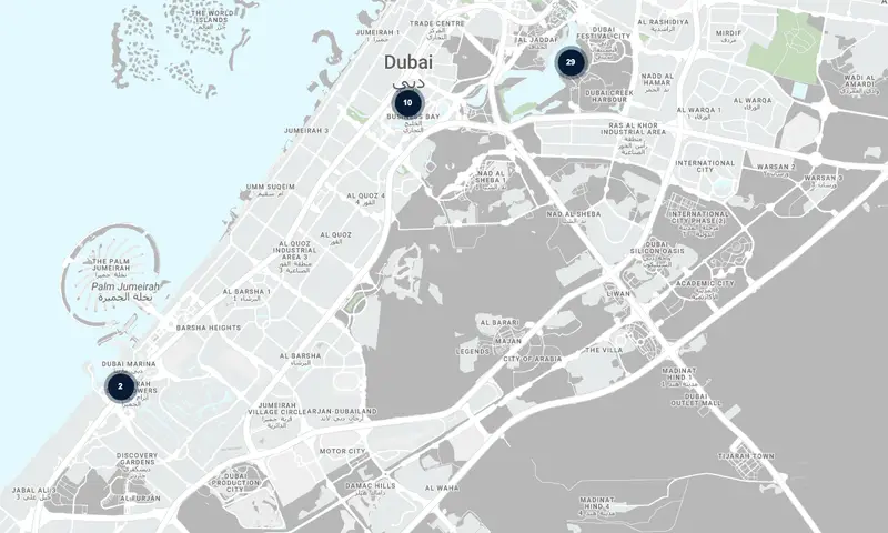dubai map rectangle